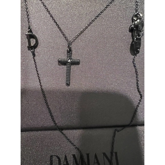 New $ 1600.Damiani Metropolitan 18K Burnished Gold Diamond 0.01ct. Tw. Necklace
